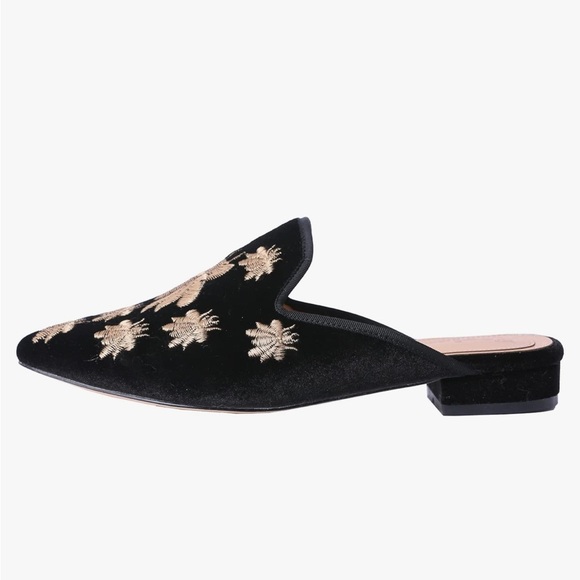 KMEIOO Velvet Bee Slip In Flat Size 10 - Picture 2 of 6